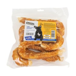 Pausesnack przysmak dla psa, laski ze skóry owinięte kurczakiem, 500g