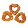 Pausesnack przysmak dla psa, serca ze skóry owiniete kurczakiem, 7-8cm, 500g