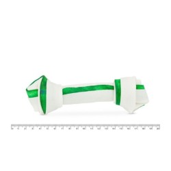 Kość wiązana dwukolorowa, biało-zielona 16,5cm, 10szt/op, 500g/op, 20 op/karton