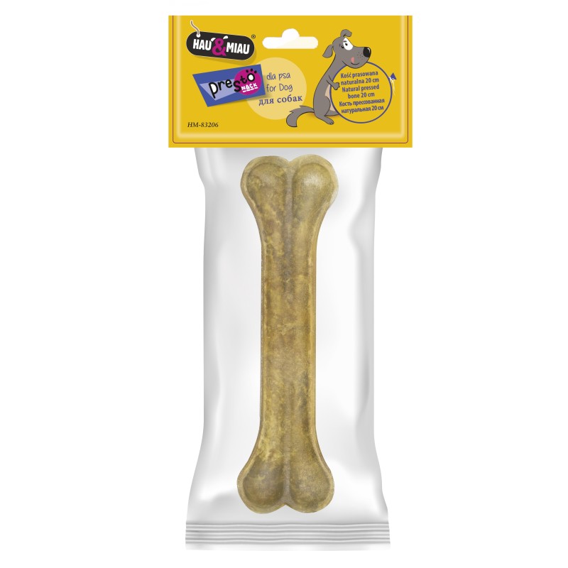 KOŚĆ PRASOWANA NATURALNA, 20cm, 10szt/op, 1,6 kg/op, 16 op/karton