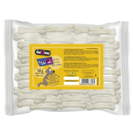 KOŚĆ PRASOWANA BIAŁA 7,5cm, 50szt/op, 750g/op, 5 op/karton