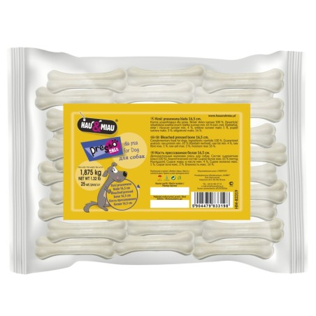 KOŚĆ PRASOWANA BIAŁA 16,5cm, 25szt/op, 1,875 kg/op, 10 op/karton