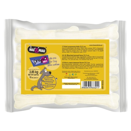 KOŚĆ PRASOWANA BIAŁA 31,5cm, 10szt/op, 3,85 kg/op, 5 op/karton