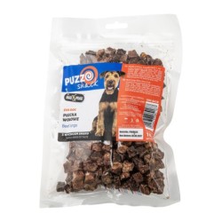 Puzzo Snack, przysmak dla psa, płucka wołowe, kawałki, około 1cm, 100g