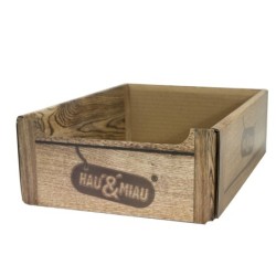 SKRZYNKA Z TEKTURY HAU & MIAU z nadrukiem