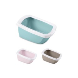 Funny, kuweta, dla kota, biało/turkusowa, 62x49,5x33 cm