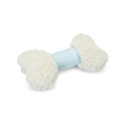 Zabawka, dla szczeniaka, kość, pluszowa, biała,  20cm