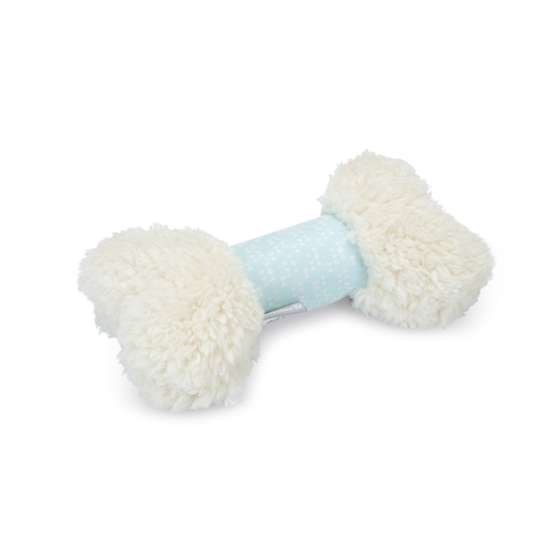 Zabawka, dla szczeniaka, kość, pluszowa, biała,  20cm