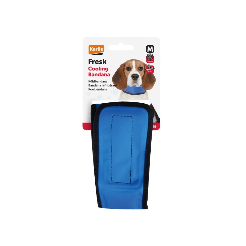 Karlie, opaska, obroża chłodząca dla psa, niebieska, dł. 25-45 cm M