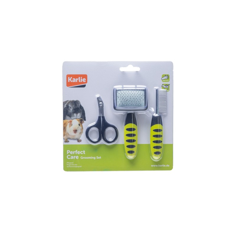 Rodent, zestaw do pielęgnacji dla gryzonia, grzebień, szczotka, nozyczki