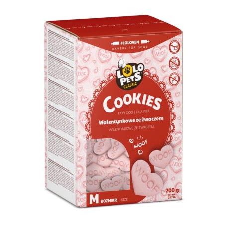 Ciasteczka dla psa ze żwaczem Walentynkowe 700g
