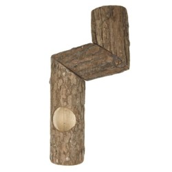 Drewniany tunel z zakrętem dla gryzoni, 25,5cm