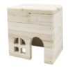 Domek dla gryzoni, jasne drewno, 15x12x15cm