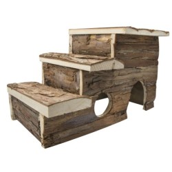 Domek pod schodami dla gryzoni, drewniany,  29x18x18cm