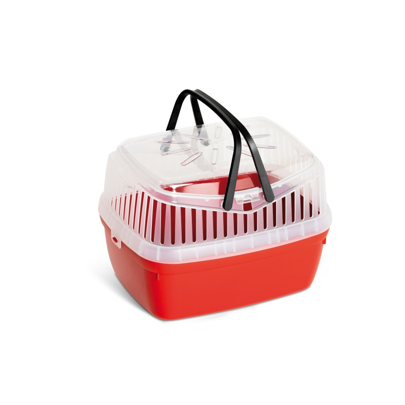 Transporter dla gryzoni i królików, czerwony,  30x23x21cm