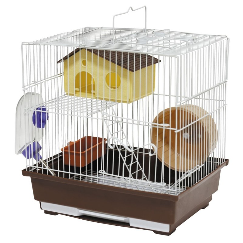 Klatka dla gryzoni 30x23x31 cm biało/niebieska