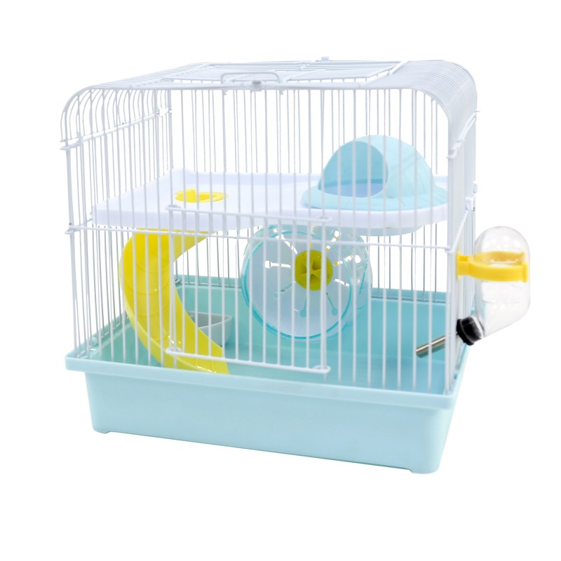 Klatka dla gryzoni 27x20,5x25,5 cm biało/niebieska
