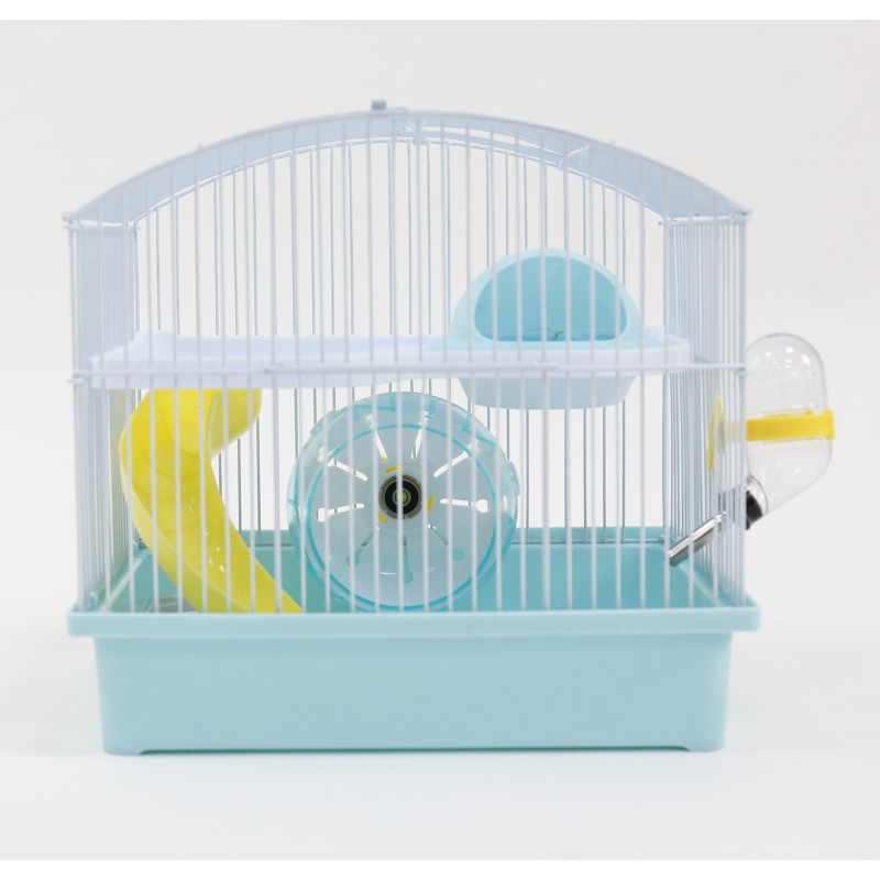 Klatka dla gryzoni do czasowego pobytu 27x20,5x25,5 cm biało/niebieska