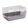 Klatka dla gryzoni i królika, CAVIA, szary, 75 x 47 x 43 cm