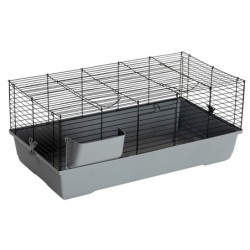 Klatka dla gryzoni i królika, CAVIA, szary, 120 x 60 x 50 cm