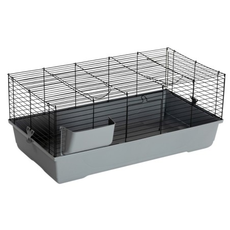 Klatka dla gryzoni i królika, CAVIA, szary, 120 x 60 x 50 cm