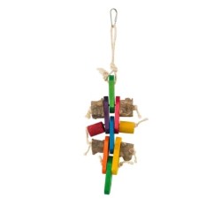 Zabawka, dla ptaków, wisząca, drewniana, 29 cm