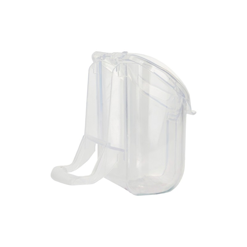 Karmidło do klatki, dla ptaków, przezroczyste, 8x8,5x8,5 cm