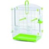 Klatka dla ptaków, LARA, zielony, 40 x 27 x 51 cm
