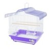 Klatka dla ptaków, zaokrąglona, fioletowo-biała,  wym. 36 x 28.8 x 40,2cm