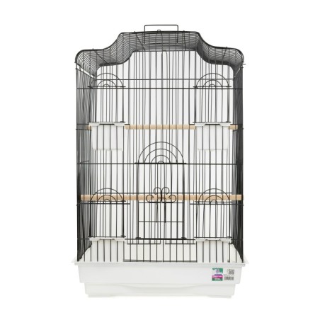 Klatka dla ptaków, czarno-biała, wym. 46.8 x 35.5 x 71.5cm