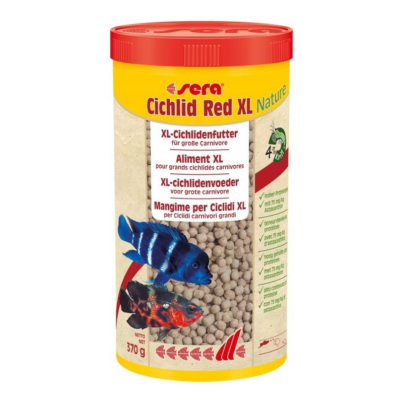 Cichlid Red Nature XL 1.000 ml, granulat - pokarm dla pielęgnic