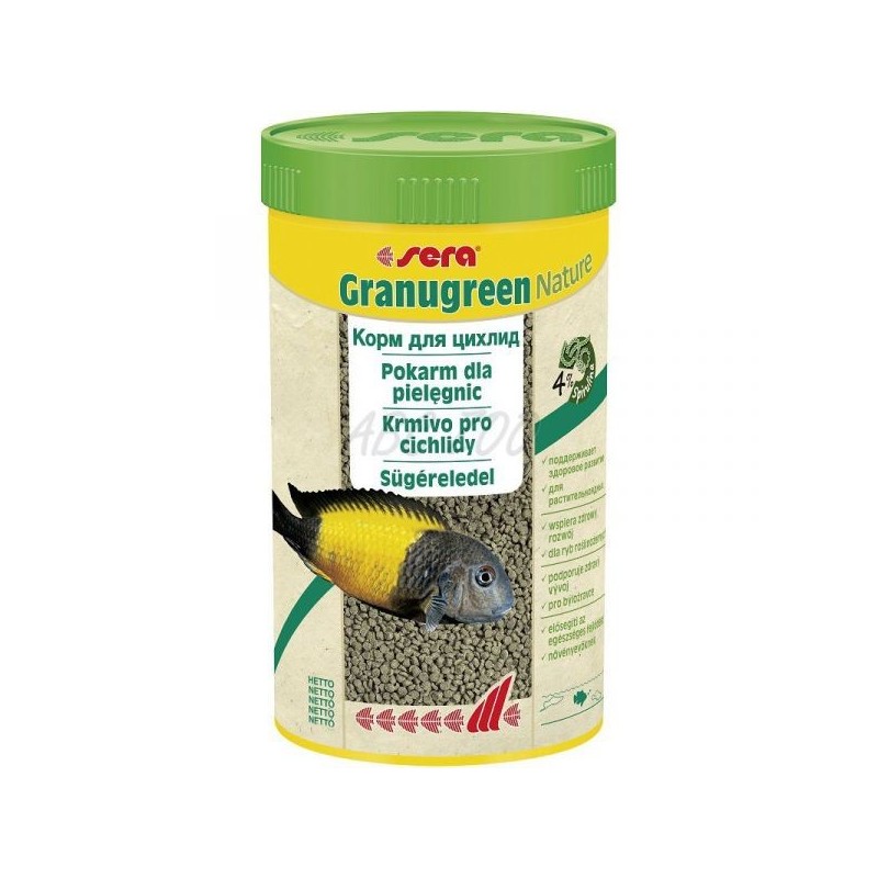 Granugreen Nature 1,000 ml, granulat - pokarm dla pielęgnic