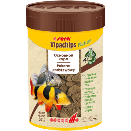 Vipachips Nature 100 ml, chipsy tonące - pokarm podstawowy