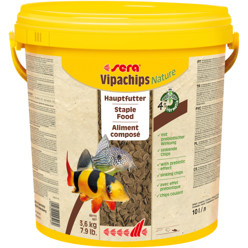 Vipachips 10 l (3,6 kg), chipsy tonące - pokarm podstawowy