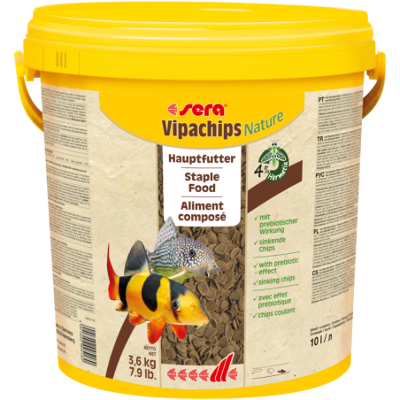 Vipachips 10 l (3,6 kg), chipsy tonące - pokarm podstawowy