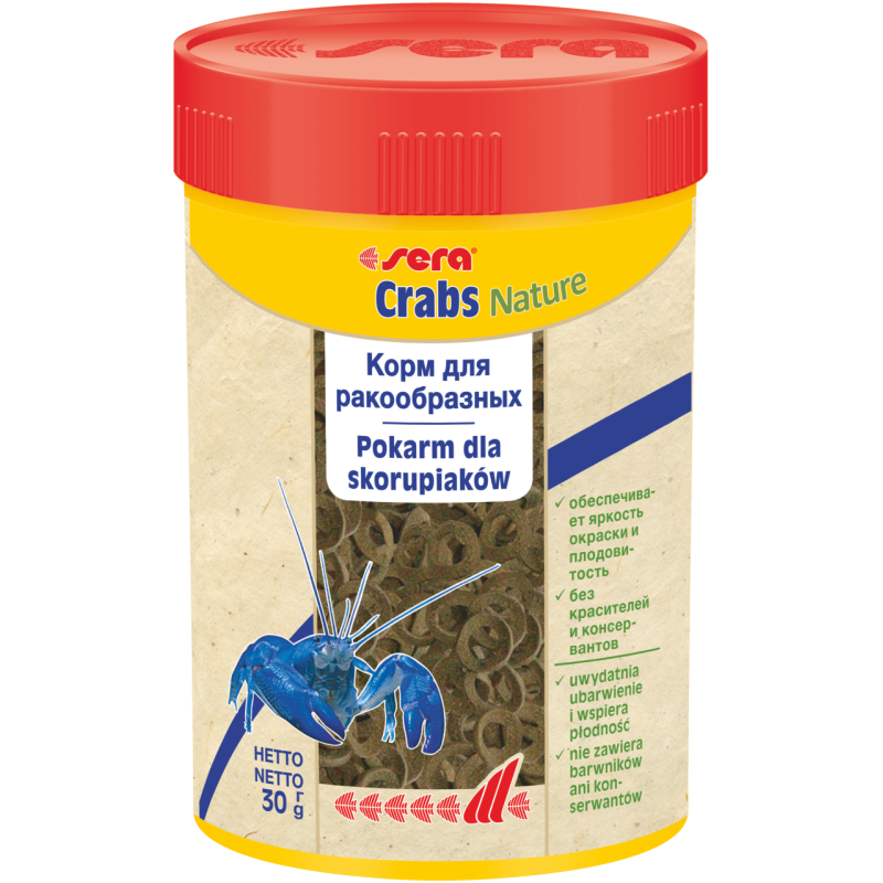 Crabs Nature 100 ml, granulat - pokarm dla krewetek i raków