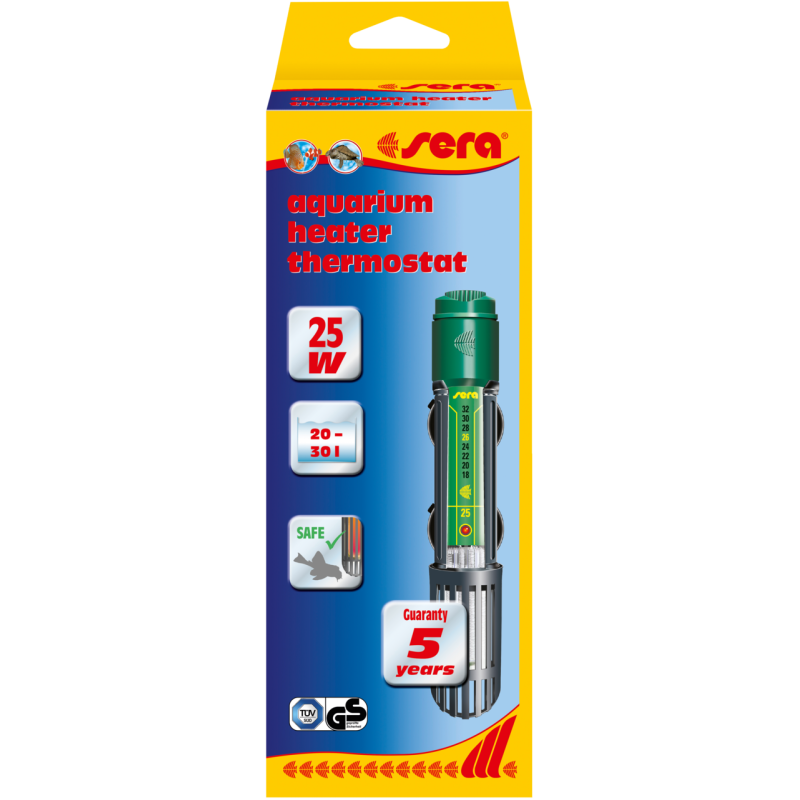 Grzałka z termostatem 25 W, 18,5 cm