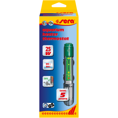 Grzałka z termostatem 25 W, 18,5 cm