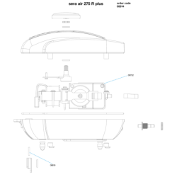 Pompa powietrza Air 275 R plus, 275 l/h, 4 W, AC 220 – 240 V ~ 50/60 Hz