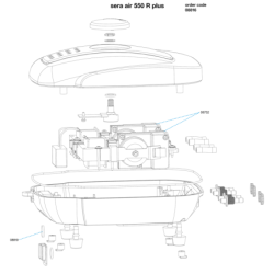 Pompa powietrza air 550 R plus, 550 l/h, 8 W, AC 220 – 240 V ~ 50/60 Hz
