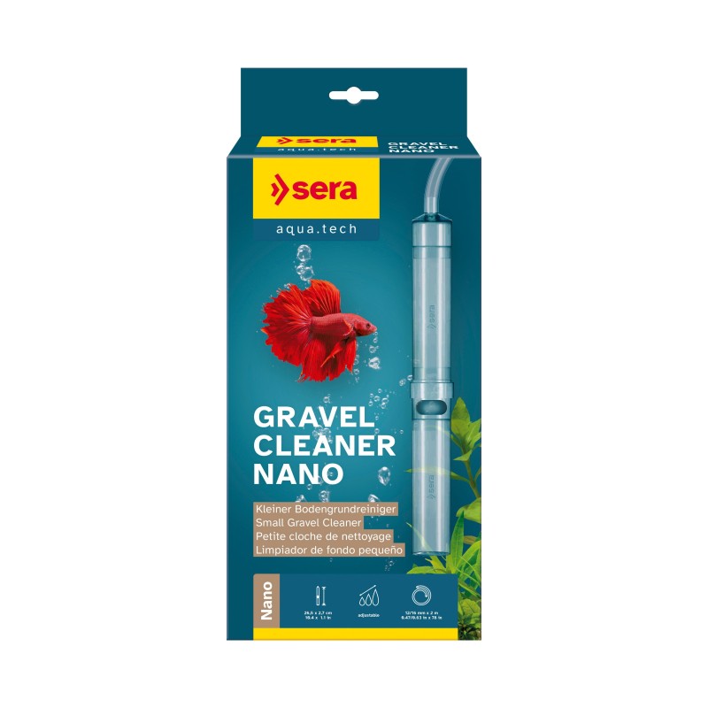 Gravel Cleaner Nano, odmulacz do akwarium, 26,5 x 2,7cm, wąż 12/16 mm, 2m