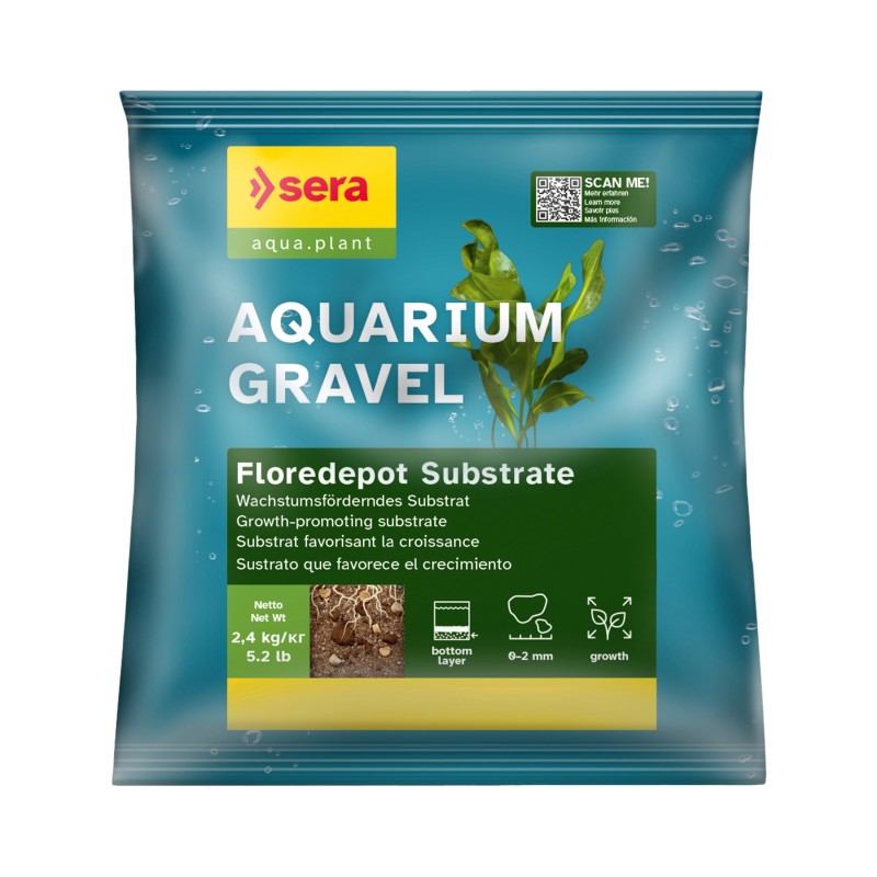Aquarium Gravel floredepot substrate, podłoże, do akwarium, 2,4 kg, worek