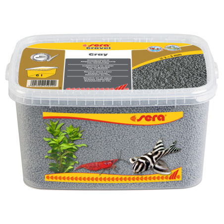Żwirek do akwarium Gravel Gray O 2 - 3 mm 6 l, szary
