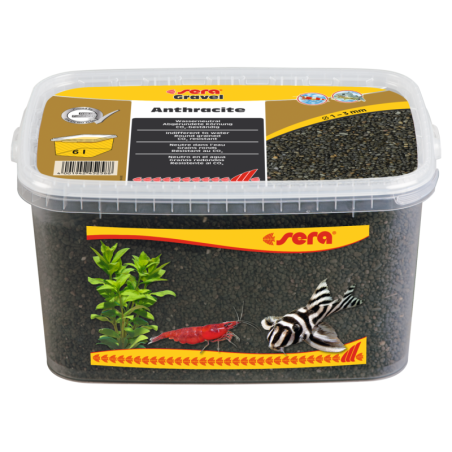 Żwirek do akwarium Gravel Anthracite O 1 - 3 mm 6 l, antracyt
