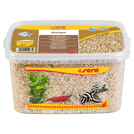 Żwirek do akwarium Gravel Beige O 2 - 4 mm 6 l, beżowy