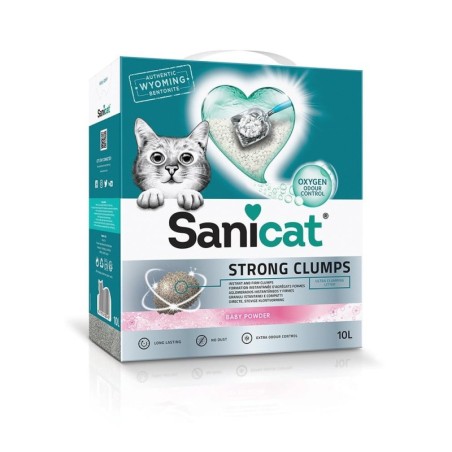Strong Clumps, żwirek, dla kota, bentonit, baby powder, 10l, zbrylający