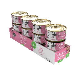 C&B, karma mokra, dla kotów, tuńczyk z szynką w galarecie, 85 g, puszka