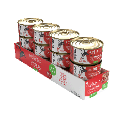 C&B, karma mokra, dla kotów, tuńczyk z krewetkami w galarecie, 85 g, puszka