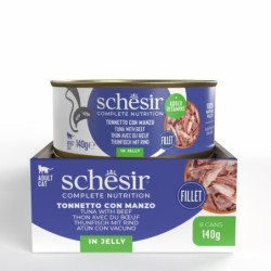 C&B, karma mokra, dla kotów, tuńczyk z wołowiną w galarecie, 140 g, puszka