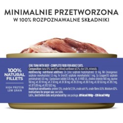 C&B, karma mokra, dla kotów, tuńczyk z wołowiną w galarecie, 140 g, puszka